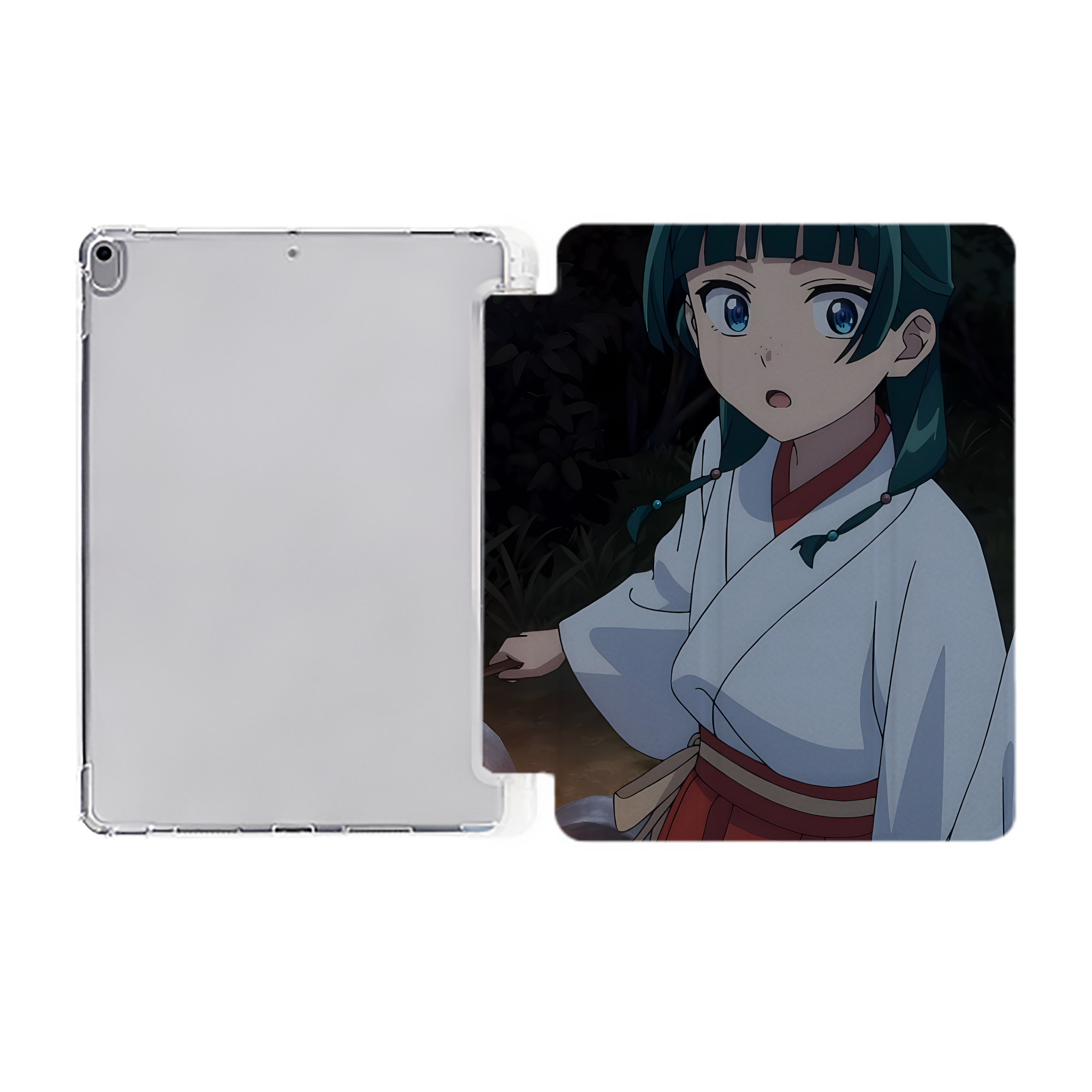 （画像用） 薬屋のひとりごと The Apothecary Diaries IPad ケース ペン収納付き 三つ折りスタンド PUレザー×シリコン 対応機種9.5/10.5/10.9インチ